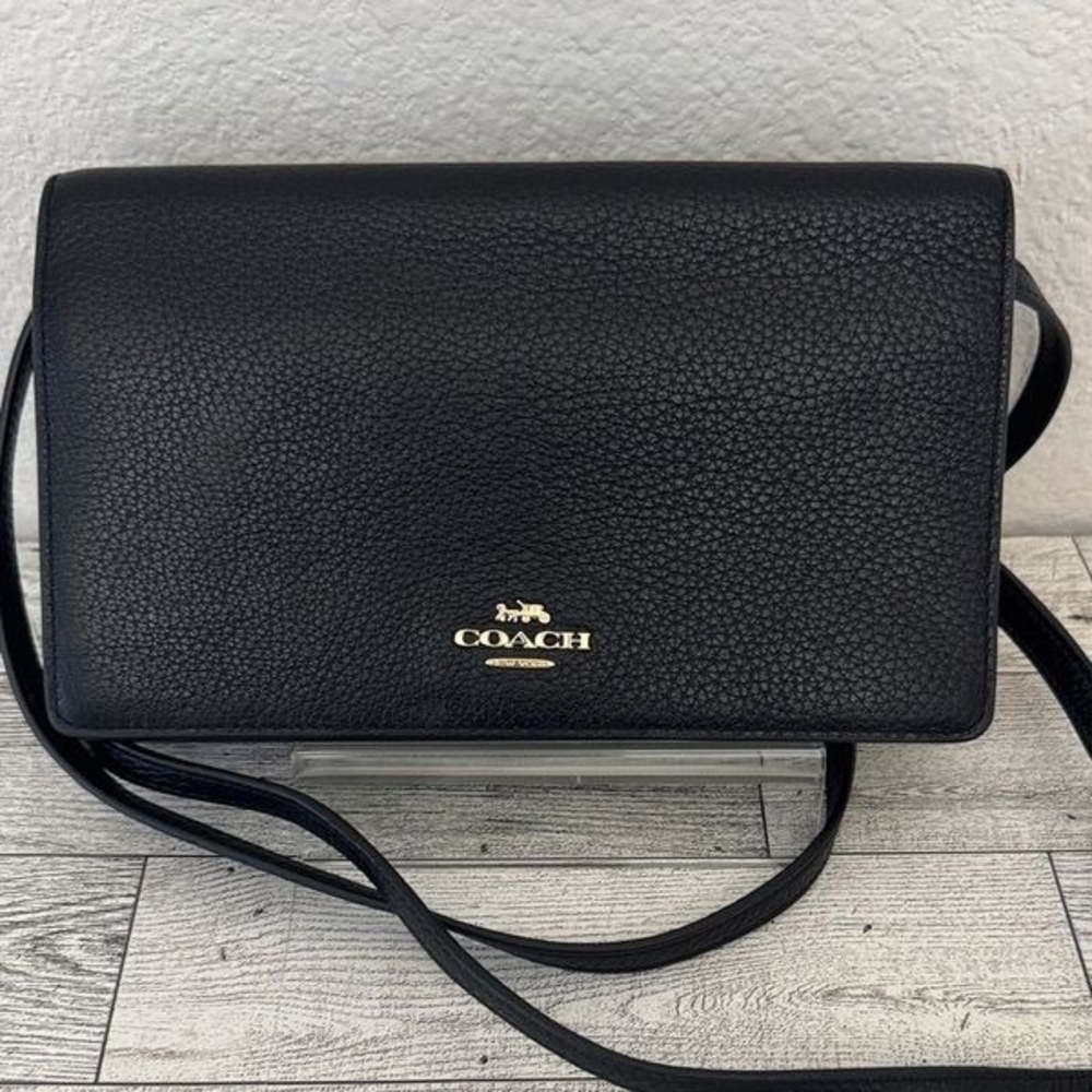 Coach Black Leather Crossbody Bag
